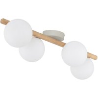 Deckenlampe Glas Holz Metall 65 cm lang 4-flammig G9 Deckenlampe Glas Holz Metall 65 cm lang 4-flammig G9 von TK Lighting