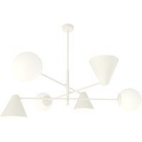 Deckenlampe Glas Metall E14 B:86 cm Weiß 6-flmg Modern Deckenlampe Glas Metall E14 B:86 cm Weiß 6-flmg Modern von Emibig