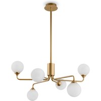 Deckenlampe Glas Metall G9 65 cm breit Kugelschirm von Maytoni