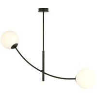 Deckenlampe Glas Metall L: 83 cm schwenkbar Schwarz Weiß E14 Deckenlampe Glas Metall L: 83 cm schwenkbar Schwarz Weiß E14 von Emibig