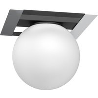 Deckenlampe Glas Metall Schwarz Weiß Chrom E27 Kugel von Luminex