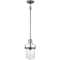 Deckenlampe Glas Metall in Klar Bronze E27 Industrial von ELSTEAD