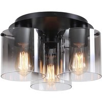 Deckenlampe Glas Metall in Schwarz Rauchgrau 3-flammig Deckenlampe Glas Metall in Schwarz Rauchgrau 3-flammig von 121004