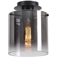 Deckenlampe Glas Metall in Schwarz Rauchgrau B:22 cm Deckenlampe Glas Metall in Schwarz Rauchgrau B:22 cm von 121004