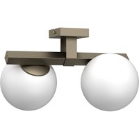 Deckenlampe Glas satiniert Metall E27 in Titanium Gold von Luminex