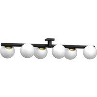 Deckenlampe Glas satiniert Metall Schwarz Gold 6-flmg Deckenlampe Glas satiniert Metall Schwarz Gold 6-flmg von Luminex