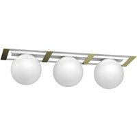 Deckenlampe Glaskugeln Metall in Weiß Gold E27 L:70 cm Deckenlampe Glaskugeln Metall in Weiß Gold E27 L:70 cm von Luminex