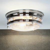 Deckenlampe IP44 Ø 35 cm Chrom rund 2x E27 Glas Metall Bad Deckenlampe IP44 Ø 35 cm Chrom rund 2x E27 Glas Metall Bad von Searchlight