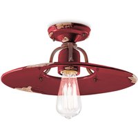 Deckenlampe Keramik Metall E27 Ø 40 cm rund Industrial von Ferroluce