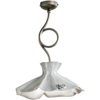 Deckenlampe Keramik Metall E27 in Silber Weiß Landhaus Deckenlampe Keramik Metall E27 in Silber Weiß Landhaus von Ferroluce