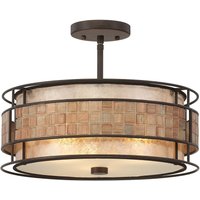 Deckenlampe LARA Kupfer Creme 3-flmg Leuchte Ø46cm von ELSTEAD