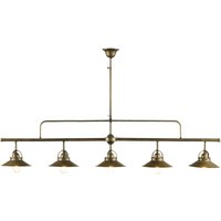 Deckenlampe Messing 140 cm lang höhenverstellbar 5x E27 von Ghidini Giovanni Battista