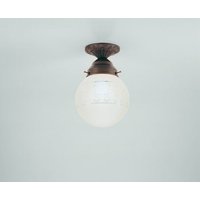 Deckenlampe Messing Antik Glas blendarm Muster B:15 cm von Berliner Messingleuchten