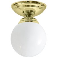 Deckenlampe Messing Glas E14 Ø 12 cm Kugel Schirm von Giovanni Battista