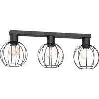 Deckenlampe Metall Draht Schwarz lang 61 cm E27 3-flmg von Luminex