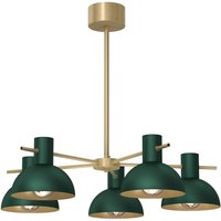 Deckenlampe Metall Dunkelgrün Gold E27 5-flmg elegant von Luminex