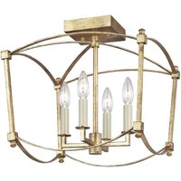 Deckenlampe Metall E14 36,5 cm breit in Antikgold von ELSTEAD