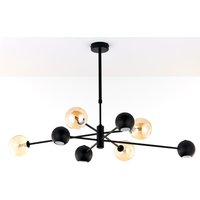 Deckenlampe Metall Glas 100 cm G9 GU10 Schwarz Bernstein von Zaklad Wielobranzowy Export-Import-Jupiter