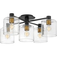 Deckenlampe Metall Glas E27 80,8 cm breit Vintage KAIRO von ELSTEAD