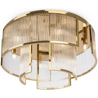 Deckenlampe Metall Glas Ø 65 cm in Gold E14 rund KLARA von Maytoni