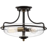 Deckenlampe Metall Glas rund D: 42,2 cm E27 3-flammig Deckenlampe Metall Glas rund D: 42,2 cm E27 3-flammig von ELSTEAD