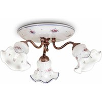 Deckenlampe Metall Keramik E14 3-flammig Landhaus Stil Deckenlampe Metall Keramik E14 3-flammig Landhaus Stil von Ferroluce