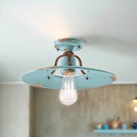 Deckenlampe Metall Keramik E27 D: 40 cm rund Vintage Deckenlampe Metall Keramik E27 D: 40 cm rund Vintage von Ferroluce