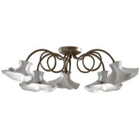 Deckenlampe Metall Keramik in Silber Weiß E14 5-flammig Deckenlampe Metall Keramik in Silber Weiß E14 5-flammig von Ferroluce
