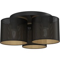 Deckenlampe Metall Ø45 cm rund E27 Loft in Schwarz Gold von Luminex