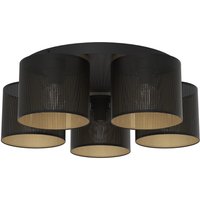 Deckenlampe Metall Ø58 cm E27 5-flmg Loft Schwarz Gold Deckenlampe Metall Ø58 cm E27 5-flmg Loft Schwarz Gold von Luminex