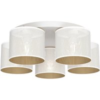 Deckenlampe Metall Ø58 cm E27 5-flmg Loft Weiß Gold Deckenlampe Metall Ø58 cm E27 5-flmg Loft Weiß Gold von Luminex