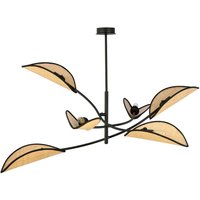 Deckenlampe Metall Rattan 102 cm lang drehbar E14 6-flammig Deckenlampe Metall Rattan 102 cm lang drehbar E14 6-flammig von Emibig