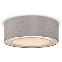 Deckenlampe Metall Stoff E27 Ø 52 cm Chrom Grau rund von Maytoni