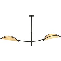 Deckenlampe Rattan Metall 103 cm lang drehbar 2-flammig E14 Deckenlampe Rattan Metall 103 cm lang drehbar 2-flammig E14 von Emibig