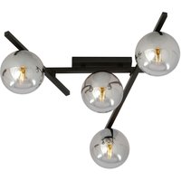 Deckenlampe Rauchglas Metall 63 cm lang E14 4-flammig Deckenlampe Rauchglas Metall 63 cm lang E14 4-flammig von Emibig
