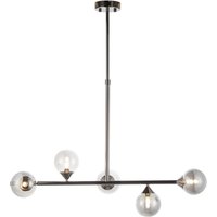Deckenlampe Rauchglas Metall 90 cm lang H: max. 117 cm G9 von Endon