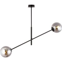 Deckenlampe Rauchglas Metall L: 102 cm schwenkbar 2x E14 Deckenlampe Rauchglas Metall L: 102 cm schwenkbar 2x E14 von Emibig