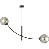 Deckenlampe Rauchglas Metall L: 83 cm schwenkbar E14 2-flammig von Emibig