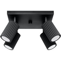 Deckenlampe Schwarz B: 25 cm klein schwenkbar 4-flammig GU10 Deckenlampe Schwarz B: 25 cm klein schwenkbar 4-flammig GU10 von Sollux
