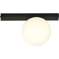 Deckenlampe Schwarz Weiß 30 cm Glas Metall E14 Kugelschirm Deckenlampe Schwarz Weiß 30 cm Glas Metall E14 Kugelschirm von Emibig