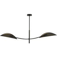 Deckenlampe Stoff Metall 103 cm lang drehbar in Schwarz Gold von Emibig