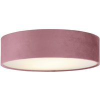 Deckenlampe Stoff Samt rund Ø 38 cm H: 10 cm Rosa 2x E27 von Searchlight