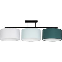 Deckenlampe Stoff Weiß Mint Grün E27 L:100 cm blendarm von Belis