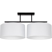 Deckenlampe Stoff blendarm Schwarz Weiß E27 L:70 cm von Belis
