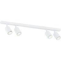 Deckenlampe Weiß 70 cm lang Metall schwenkbar GU10 4-flammig Deckenlampe Weiß 70 cm lang Metall schwenkbar GU10 4-flammig von Emibig