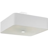 Deckenlampe Weiß quadratisch B: 45 cm Stoff Glas 5x E27 von Sollux
