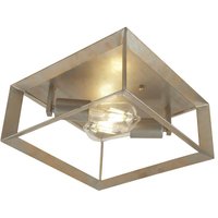 Deckenlampe eckig B: 30 cm in Silber-Gold 2x E27 Metall Deckenlampe eckig B: 30 cm in Silber-Gold 2x E27 Metall von Searchlight