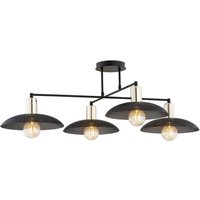 Deckenlampe groß 100 cm lang in Schwarz Gold 4x E27 Metall Deckenlampe groß 100 cm lang in Schwarz Gold 4x E27 Metall von Emibig