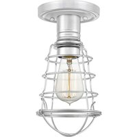 Deckenlampe klein Metall Ø 14,5 cm in Chrom poliert Vintage von ELSTEAD