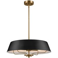 Deckenlampe rund höhenverstellbar 4x E14 in Schwarz Messing Deckenlampe rund höhenverstellbar 4x E14 in Schwarz Messing von ELSTEAD